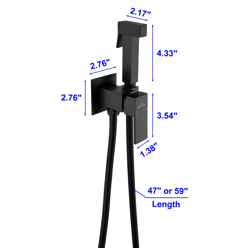 Boyel Living Wall Mounted Hot and Cold Bidet Sprayer Faucet Set